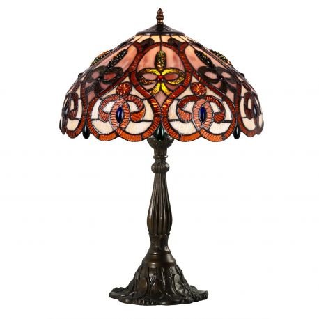 Lampa Tiffany din bronz cu motive orientale