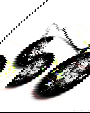 set lemn cu motiv floral 39734