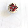 Inel cu broderie manuala  - motive traditionale