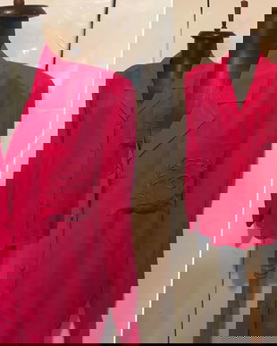 OSCAR DE LA RENTA BLUZA MATAASE NATURALA FUCSHIA