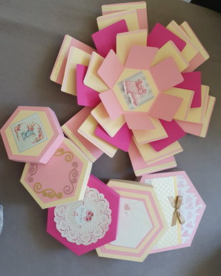 Cadou personalizat Explosion box hexagonal