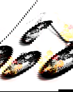 set lemn cu motiv floral 39735