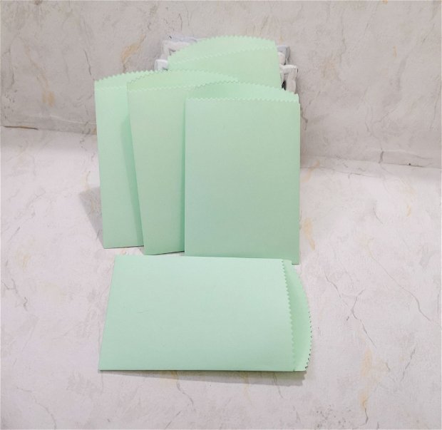 Set 25 pliculete verde menta - pastel