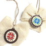 Ornamet, decoratiune pentru brad cu broderie manuala