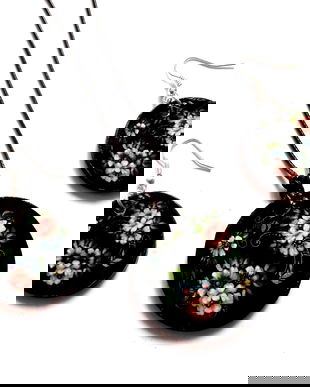 set lemn cu motiv floral 39737