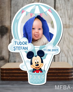Marturii botez baieti balon aer cald si Mickey Mouse
