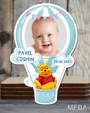 Marturii botez magnetice balon aer cald si Winnie the Pooh