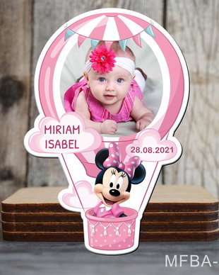 Marturii botez deosebite balon aer cald si Minnie Mouse