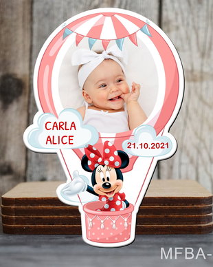 Marturii botez magnetice balon aer cald si Minnie Mouse