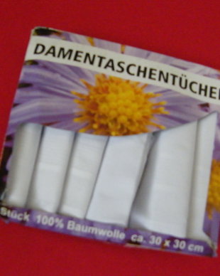 Nou-set 6 batiste albe