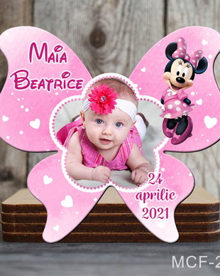 Marturii botez fata forma fluture - Minnie Mouse