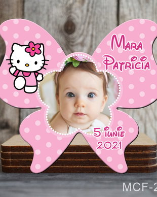 Marturii botez magnetice fluture - Hello Kitty