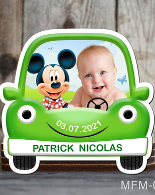 Marturii botez magneti Mickey Mouse in masina