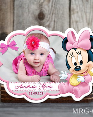 Magneti marturii botez decupati Minnie pentru fetite