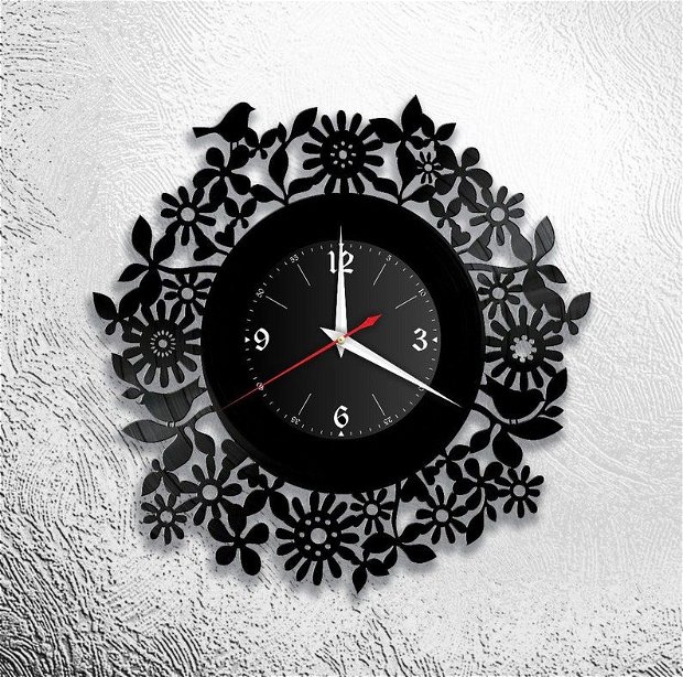 ceas de perete "Pasari si flori"
