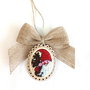 Ornamet, decoratiune pentru brad cu broderie manuala
