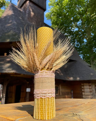 Lumânare ceară naturală - Botez