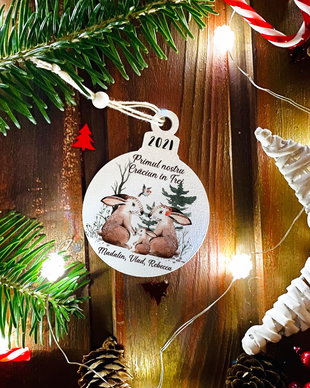 Globuri personalizate Family - Scandinavian Winter Forest