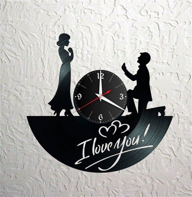 ceas de perete " i love you"(personalizabil)