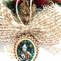 Ornamet, decoratiune pentru brad cu broderie manuala