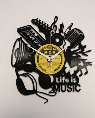 ceas de perete "Life is music"