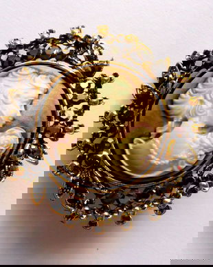 brose camee cu marcasite 39587