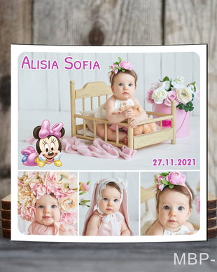 Magneti personalizati patrati pentru fetite