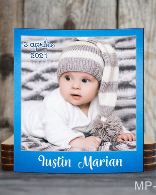 Magneti personalizati tip polaroid pentru baietei