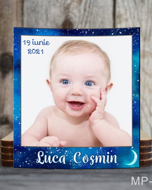 Magneti personalizati tip polaroid pentru baietei