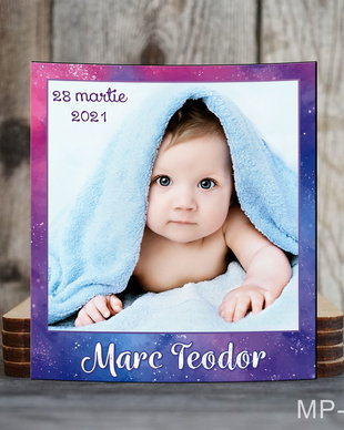 Magneti personalizati tip polaroid pentru baietei