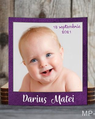 Magneti personalizati tip polaroid pentru baietei