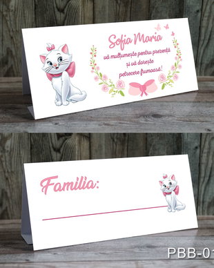 Plic de bani / card masa pentru fetite