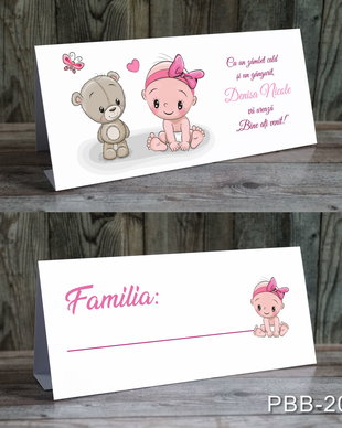 Plic de bani / card masa pentru fetite