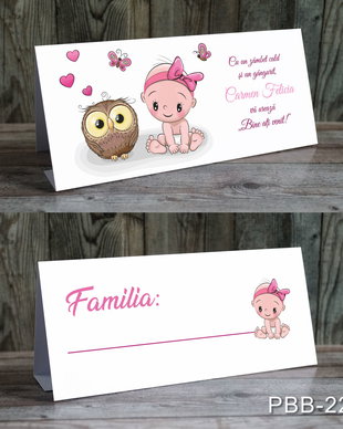 Plic de bani / card masa pentru fetite