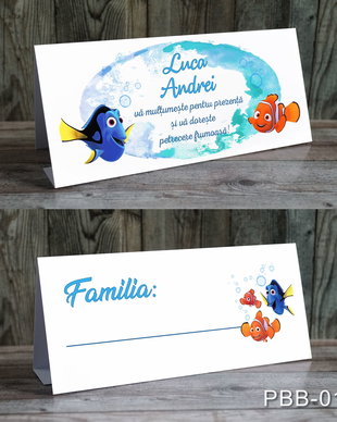 Plic de bani / card masa pentru baietei