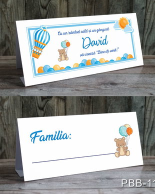 Plic de bani / card masa pentru baietei