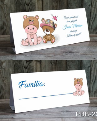Plic de bani / card masa pentru baietei