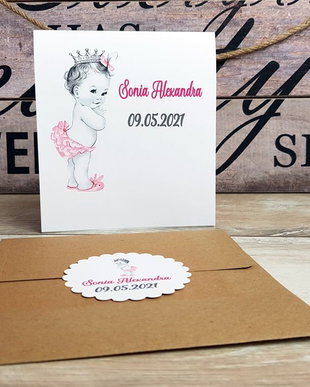 Invitatie botez Mica Printesa