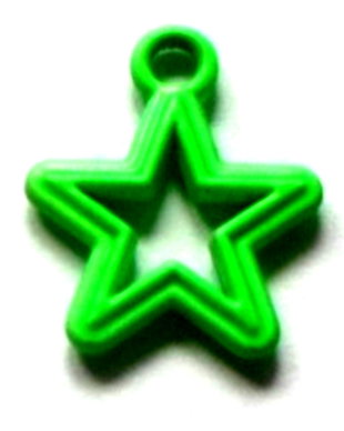 Charm metalic stea rama verde