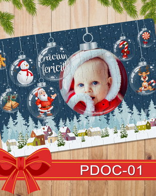 Puzzle A4 personalizat Craciun PDOC-01