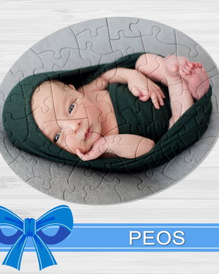 Puzzle oval personalizat foto