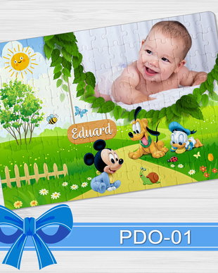 Puzzle A4 personalizat Mickey, Donald si Pluto PDO-01