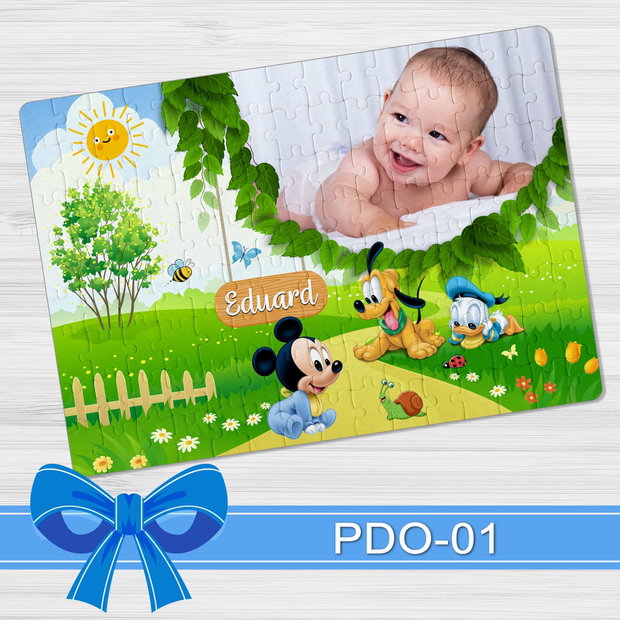 Puzzle A4 personalizat Mickey, Donald si Pluto PDO-01