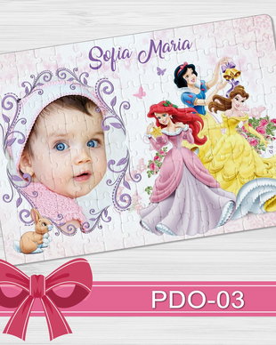 Puzzle A4 personalizat Printese Disney PDO-03