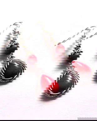 cercei cu howlite rosu 39774