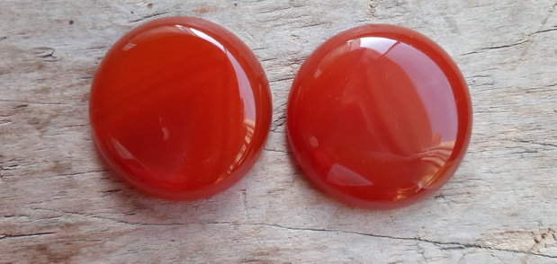 Cabochon agata caramizie, 25 mm