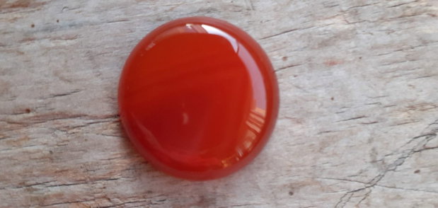 Cabochon agata caramizie, 25 mm