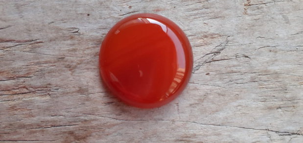 Cabochon agata caramizie, 25 mm