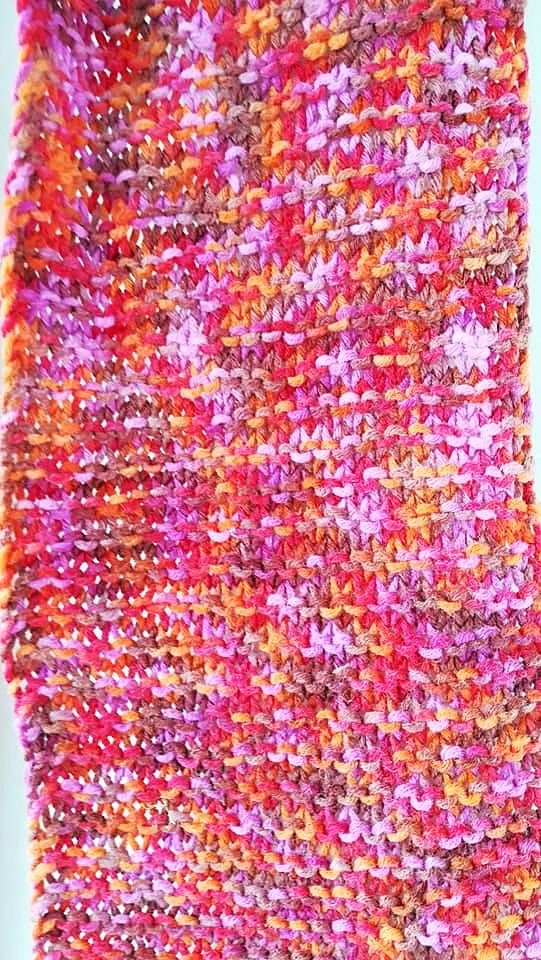 fular tricotat foarte colorat