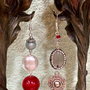CERCEI LUNGI,ASIMETRICI-agate,murano,rhinestones,argint tibetan